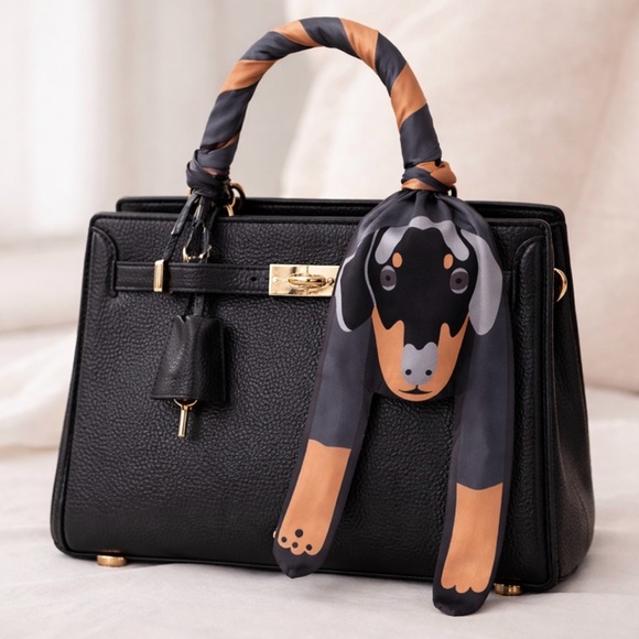 unisex Accessories - ADORABLE DACHSHUND DOXI DOG SKINNY SCARF BAG HANDLE WRAP HAIR TIE NECK BANDEAU